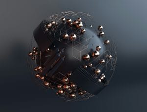 3D animation of a sphere demonstrating smooth motion and high-quality rendering